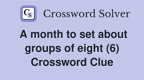 set of eight crossword clue